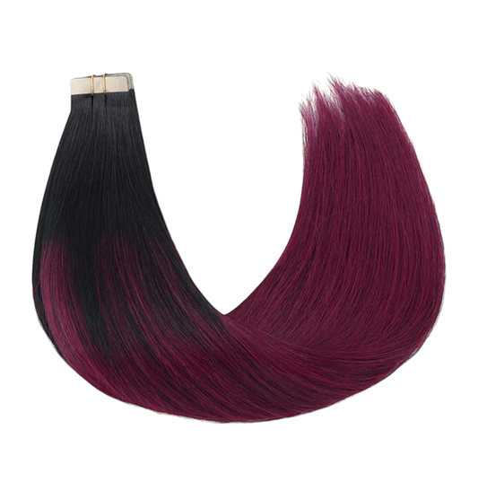 Color OMBRE BURGUNDY INSIVIBLE TAPE-In