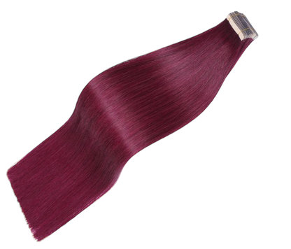 Color BURGUNDY Invisible Tape-In